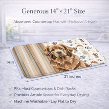 Load image into Gallery viewer, Brown Newfoundland Coffee Bar Dish Drying Mat