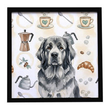 Load image into Gallery viewer, Gray Newfoundland Coffee Bar Framed Metal Print