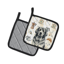 Load image into Gallery viewer, Gray Newfoundland Coffee Bar Pair of Pot Holders