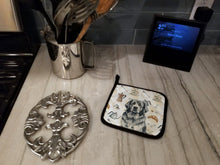 Load image into Gallery viewer, Gray Newfoundland Coffee Bar Pair of Pot Holders
