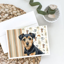 Load image into Gallery viewer, Black and Tan Norfolk Terrier Coffee Bar Greeting Cards Pack of 8
