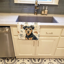 Load image into Gallery viewer, Black and Tan Norfolk Terrier Coffee Bar Kitchen Towel