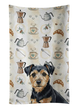 Load image into Gallery viewer, Black and Tan Norfolk Terrier Coffee Bar Kitchen Towel