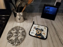 Load image into Gallery viewer, Black and Tan Norfolk Terrier Coffee Bar Pair of Pot Holders
