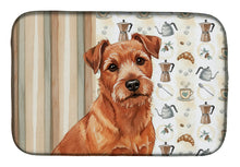 Load image into Gallery viewer, Red Norfolk Terrier Coffee Bar Dish Drying Mat
