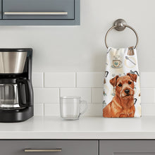 Load image into Gallery viewer, Red Norfolk Terrier Coffee Bar Kitchen Towel
