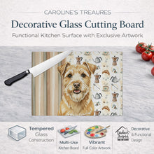Load image into Gallery viewer, Wheaten Norfolk Terrier Coffee Bar Glass Cutting Board