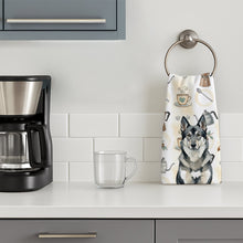 Load image into Gallery viewer, Norwegian Elkhound Coffee Bar Kitchen Towel