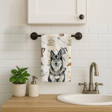 Load image into Gallery viewer, Norwegian Elkhound Coffee Bar Kitchen Towel