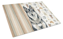 Load image into Gallery viewer, Norwegian Elkhound Coffee Bar Glass Cutting Board