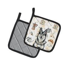 Load image into Gallery viewer, Norwegian Elkhound Coffee Bar Pair of Pot Holders