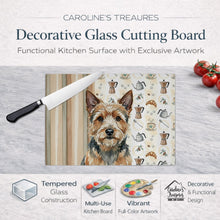 Load image into Gallery viewer, Norwich Terrier Coffee Bar Glass Cutting Board