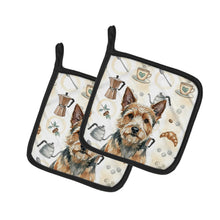Load image into Gallery viewer, Norwich Terrier Coffee Bar Pair of Pot Holders