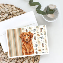 Load image into Gallery viewer, Copper Nova Scotia Duck Tolling Retriever Coffee Bar Greeting Cards Pack of 8