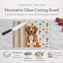 Load image into Gallery viewer, Orange Nova Scotia Duck Tolling Retriever Coffee Bar Glass Cutting Board