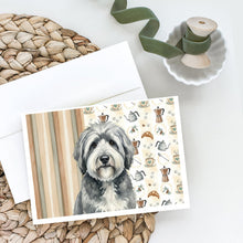 Load image into Gallery viewer, Gray and White Old English Sheepdog Coffee Bar Greeting Cards Pack of 8