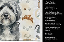 Load image into Gallery viewer, Gray and White Old English Sheepdog Coffee Bar Kitchen Towel