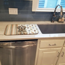 Load image into Gallery viewer, Grizzle and Tan Otterhound Coffee Bar Dish Drying Mat