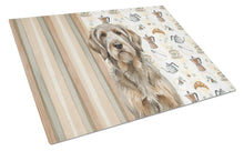 Load image into Gallery viewer, Grizzle and Tan Otterhound Coffee Bar Glass Cutting Board