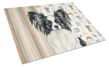 Load image into Gallery viewer, Black and White Papillon Coffee Bar Glass Cutting Board