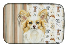 Load image into Gallery viewer, Lemon and White Papillon Coffee Bar Dish Drying Mat