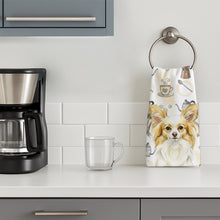 Load image into Gallery viewer, Lemon and White Papillon Coffee Bar Kitchen Towel