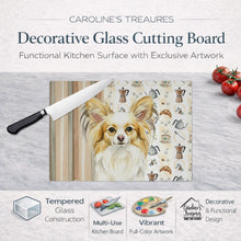 Load image into Gallery viewer, Lemon and White Papillon Coffee Bar Glass Cutting Board