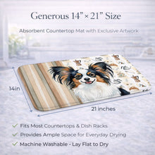 Load image into Gallery viewer, Tricoilor Papillon Coffee Bar Dish Drying Mat