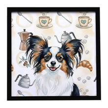 Load image into Gallery viewer, Tricoilor Papillon Coffee Bar Framed Metal Print