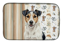 Load image into Gallery viewer, Parson Russell Terrier Coffee Bar Dish Drying Mat