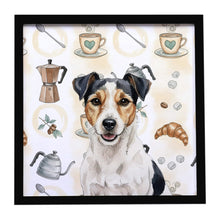 Load image into Gallery viewer, Parson Russell Terrier Coffee Bar Framed Metal Print