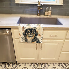 Load image into Gallery viewer, Black and Tan Pekingese Coffee Bar Kitchen Towel