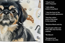 Load image into Gallery viewer, Black and Tan Pekingese Coffee Bar Kitchen Towel