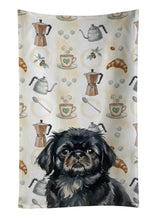 Load image into Gallery viewer, Black Pekingese Coffee Bar Kitchen Towel