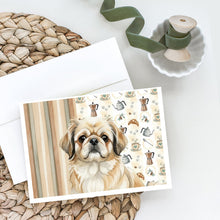 Load image into Gallery viewer, Fawn Pekingese Coffee Bar Greeting Cards Pack of 8