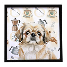 Load image into Gallery viewer, Fawn Pekingese Coffee Bar Framed Metal Print