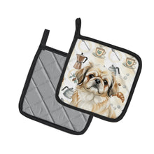 Load image into Gallery viewer, Fawn Pekingese Coffee Bar Pair of Pot Holders