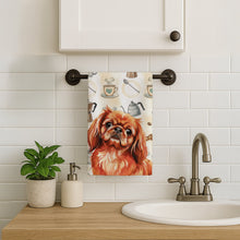 Load image into Gallery viewer, Red Pekingese Coffee Bar Kitchen Towel