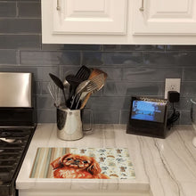 Load image into Gallery viewer, Red Pekingese Coffee Bar Glass Cutting Board