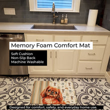 Load image into Gallery viewer, Red Pekingese Coffee Bar Memory Foam Kitchen Mat