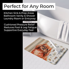 Load image into Gallery viewer, Red Pekingese Coffee Bar Memory Foam Kitchen Mat