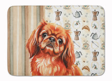 Load image into Gallery viewer, Red Pekingese Coffee Bar Memory Foam Kitchen Mat