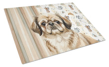 Load image into Gallery viewer, Sable Pekingese Coffee Bar Glass Cutting Board