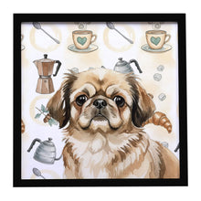 Load image into Gallery viewer, Sable Pekingese Coffee Bar Framed Metal Print
