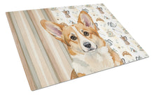 Load image into Gallery viewer, Corgi Coffee Bar Glass Cutting Board