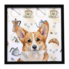 Load image into Gallery viewer, Corgi Coffee Bar Framed Metal Print