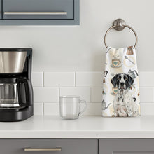 Load image into Gallery viewer, Black and White Pointer Coffee Bar Kitchen Towel