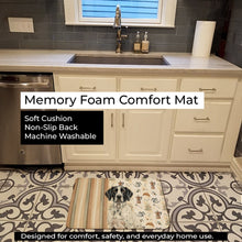 Load image into Gallery viewer, Black and White Pointer Coffee Bar Memory Foam Kitchen Mat