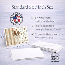 Load image into Gallery viewer, Liver and White Pointer Coffee Bar Greeting Cards Pack of 8