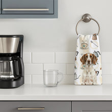 Load image into Gallery viewer, Liver and White Pointer Coffee Bar Kitchen Towel